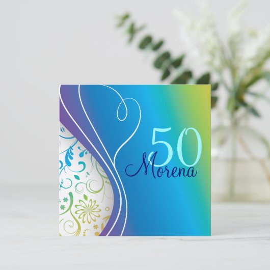 正方形エレガント招待状 招待状 (スタンド正面)