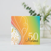 正方形エレガント招待状 招待状 (スタンド正面)