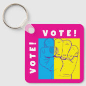 正方形キーチェーンの投票 キーホルダー (正面)