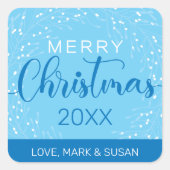 正方形クリスマスステッカー スクエアシール (正面)