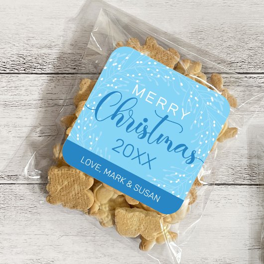 正方形クリスマスステッカー スクエアシール