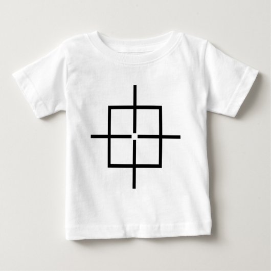 正方形クロスヘアカーソル ベビーTシャツ (正面)