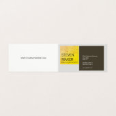 正方形シンプルの黄色/茶色 名刺 (外部フラット)