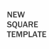 正方形ステッカーテンプレート シール (正面)