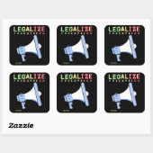 正方形ステッカー「言論を合法化する」 スクエアシール (シート)