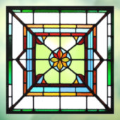 正方形ステンドグラスAIアートウィンドウズラッキング ウィンドウサイン (シート3)