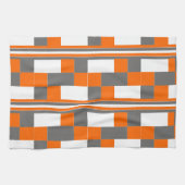 正方形ストライプの幾何パタエレガントーン キッチンタオル (横)