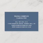 正方形タイル，床，タイルインストーラー 名刺 (裏面)