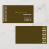 正方形チョコレート名刺があるお尻 名刺 (正面/裏面)