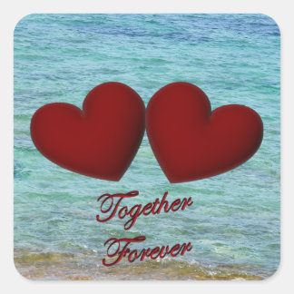 正方形ハートのシール スクエアシール