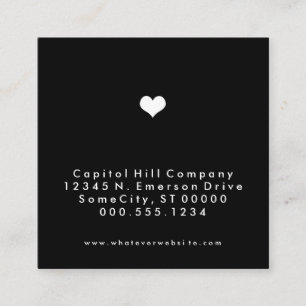 正方形ハートアポイントメントアラーム 予約カード