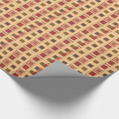 正方形パターコンテンポラリーン男らし ラッピングペーパー (角)