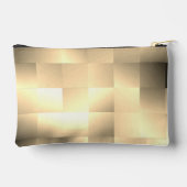 正方形パターンのセピア色 アクセサリーポーチ (裏面)