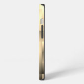 正方形パターンのセピア色 iPhoneケース (左側面)