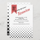 正方形パターン懇親会の招待状 招待状 (正面/裏面)