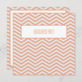 正方形パターン招待状（ピーチ） 招待状 (正面/裏面)