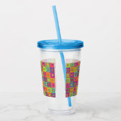 正方形パターン アクリルタンブラー (左)