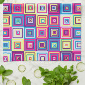 正方形パターン キッチンタオル (折り畳み)