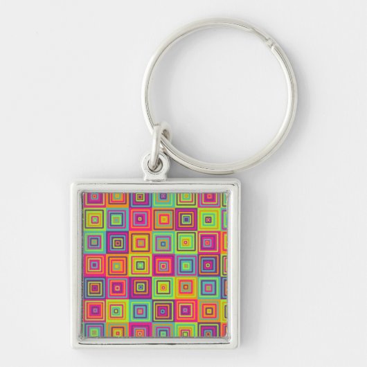 正方形パターン キーホルダー (正面)