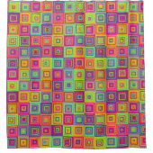 正方形パターン シャワーカーテン (正面)