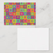 正方形パターン ノートカード (正面/裏面)
