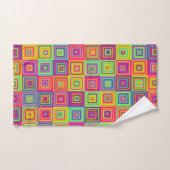 正方形パターン ハンドタオル (ハンドタオル)