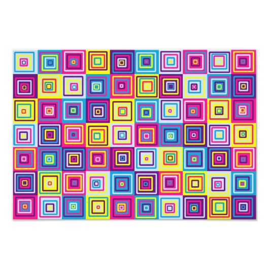 正方形パターン フォトプリント            (正面)