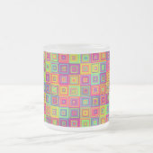 正方形パターン フロストグラスマグカップ (中央)