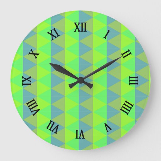 正方形パターン ラージ壁時計 (正面)