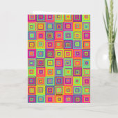 正方形パターン 箔グリーティングカード (裏面)