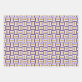 正方形パター数々のン – 色 ラッピングペーパーシート (正面3)