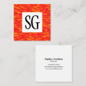 正方形パネル – イニシャル- 080716(011) スクエア名刺 (正面/裏面)