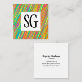 正方形パネル – イニシャル- 130716(09) スクエア名刺 (正面/裏面)