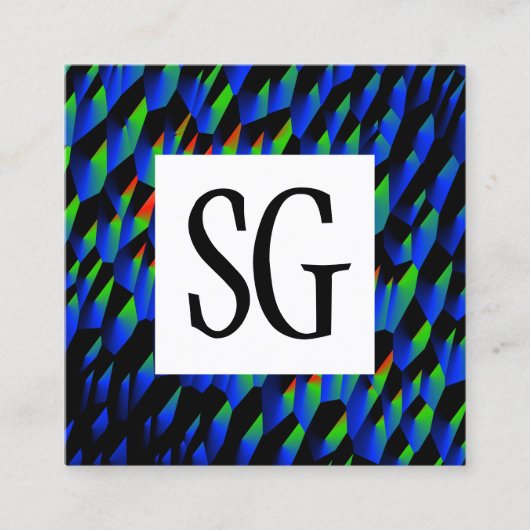 正方形パネル – イニシャル- 190716(03) スクエア名刺 (正面)