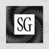 正方形パネル – イニシャル- Fractal Vortex 02 スクエア名刺 (正面)