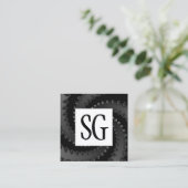 正方形パネル – イニシャル- Fractal Vortex 02 スクエア名刺 (スタンド正面)