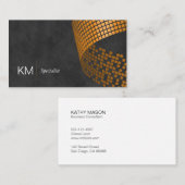 正方形ピクセルパターン | 企業のスタイル 名刺 (正面/裏面)