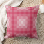 正方形ピンクパターン（の模様が）あるピクセル クッション (ブランケット)