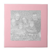 正方形ピンク縁どの写真 タイル (正面)