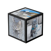 正方形フォトブロックカスタムデスクアクセサリ フォトキューブ (裏面アングル)