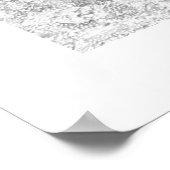 正方形フォーマットSurf Art Monochrome ポスター (角)