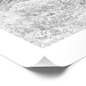 正方形フォーマットSurf Art Monochrome ポスター (コーナー)