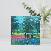 正方形フラットノートカード サンキューカード (スタンド正面)