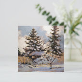 正方形フラットノートカード サンキューカード (スタンド正面)