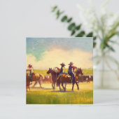 正方形フラットノートカード サンキューカード (スタンド正面)