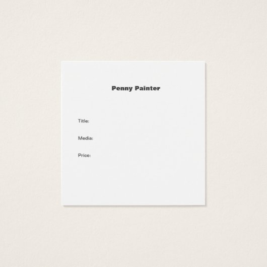 正方形フルブリードアーティストのビジネスとタイトルカード (裏面)
