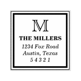 正方形フレームアドレススタンプ セルフインキングスタンプ