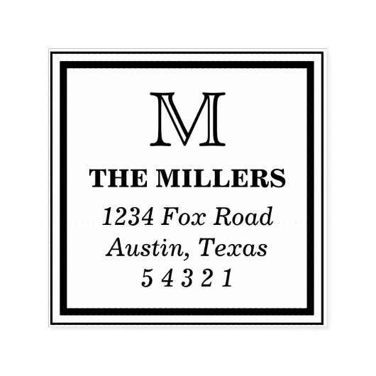 正方形フレームアドレススタンプ セルフインキングスタンプ (デザイン)