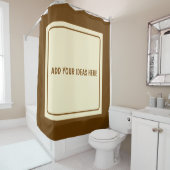 正方形フレームベージュ+アイディア シャワーカーテン (インサイチュ)