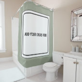 正方形フレーム白+アイディア シャワーカーテン (インサイチュ)